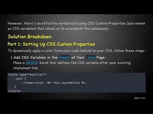 How to Access a Color String from Code Behind in Your CSS File in ASP.NET
