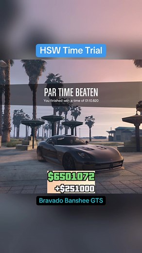 East Vinewood Time Trial with Bravado Banshee GTS