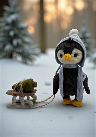 Christmas Sleigh and Tree Crochet Pattern, Amigurumi Holiday Decor PDF, Winter Sled Tutorial - Etsy