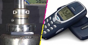 Este video muestra cuanto peso se necesita para destruir un 'tabique' de Nokia