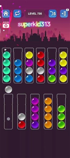 Level 735 Ball Sort Puzzle (Relaxing sound)