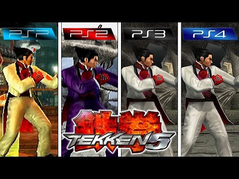 Tekken 5 (2004) PSP vs PS2 vs PS3 vs PS4 (Graphics Comparison)