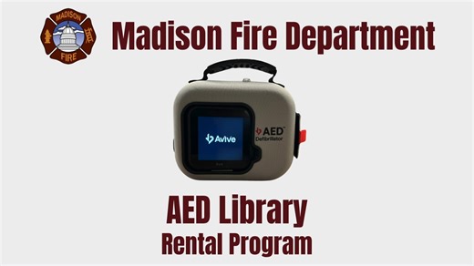 AEDs save lives! That’s why we’re proud to make them more available in our community. In honor of CPR and AED Awareness Week, we’re excited to launch a new ‘AED Library’ program. Through this program, you can check out an AED from us and bring it along to your event or gathering. To reserve an AED, contact our Administrative Offices at 608-266-4420 or email fire@cityofmadison.com. Learn more at https://www.cityofmadison.com/fire/emergency-medical-services/aed-library | City of Madison Fire Depar
