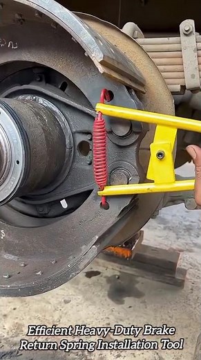 Efficient Heavy-Duty Brake Return Spring Installation Tool #shorts #mechanic #automobile