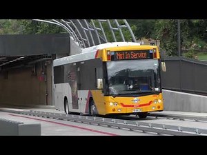 Buses at the new O-Bahn busway tunnel - Adelaide Metro