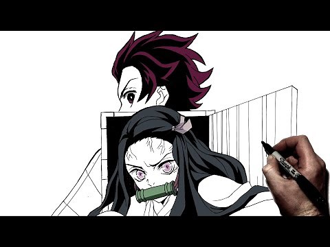 How To Draw Nezuko and Tanjiro | Step By Step | Demon Slayer