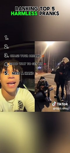 ranking top 5 harmless pranks #fyp #funny #ranking #viral #pranks | harmless pranks