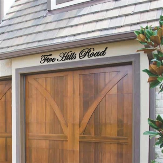 Personalized Script House Number Sign With Street Name, Custom Cursive Address Plaque, Modern Outdoor Wall Mounted Garage Numbers - Etsy
