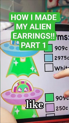 HOW I MADE MY ALIEN EARRINGS!! in part 2 ill unbox them! #earrings #diy #unboxing #smallbiz #artist