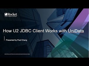 How U2 JDBC Client Works with UniData