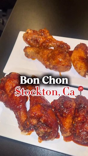 6.7K views · 52 reactions | @bonchonchicken Stockton, Ca 13.99 4 wings 2 Drums. The best spicy fried chicken in town. Just my opinion. Have yall ever been here ?? I know for a fact a lot of people in town haven’t been here. Super under rated come check them out been coming for 10+years  #stocktonca #209 #bonchon #koreanfriedchicken #foodie #northstockton #reels #viralchicken | Loco Eatz | Facebook