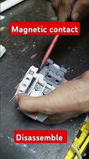 How to disassemble a magnetic contactor.