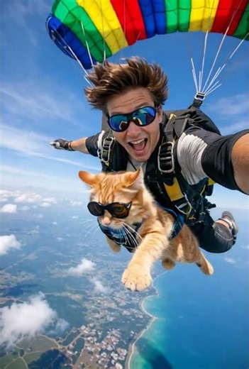 Skydiving With My Cat… Then the Parachute Opens