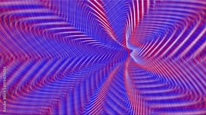 Red White and Blue Abstract Star Swirl 4K Loop features a trip through a star shaped tunnel with red, white, and blue colors in a loop.