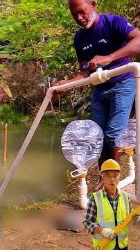 The DIY tube trick that pumps water from the pond just by moving it