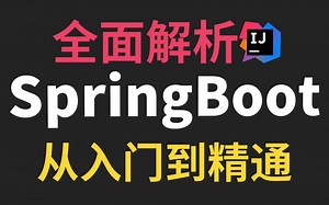 springboot从入门到精通全套视频教程，springboot实战教程内容通俗易懂，springboot微服务开发实战