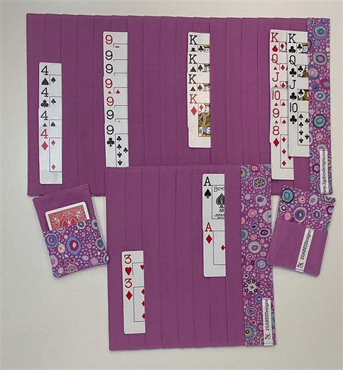 NEW Design-card Game Organizer Mats: Canasta, Samba, Queens - Set of 2 Card Pockets - Etsy