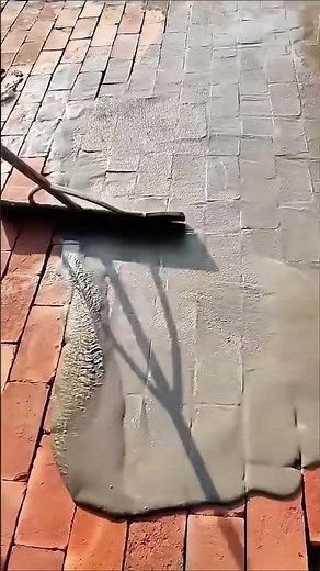 Techniques for Quickly Filling Brick Joints: Push Brooms Become Multipurpose Tools #shorts
