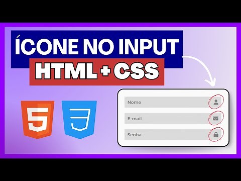 Como colocar ÍCONE dentro do INPUT com HTML + CSS