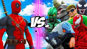 45K views · 1K reactions | DEADPOOL VS SPIDER-MAN ENEMIES - VENOM, CARNAGE, GREEN GOBLIN, RHINO, DOCTOR OCTOPUS VS DEADPOOL #KjraGaming #EpicBattle #EpicSuperheroesBattle The epic battle between Deadpool vs Spider-Man Enemies place in Game Grand Theft Auto V | Kjragaming | Facebook
