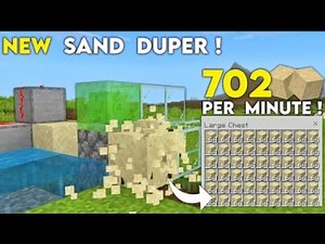 FULLY AUTOMATIC ULTRA FAST SAND DUPER in Minecraft Bedrock! (702 Sand Per Minute)
