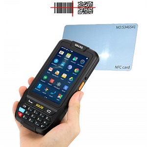 [Hot Item] 13.56MHz NFC Handheld Terminal Handheld Android RFID Reader PDA with Barcode Scanner
