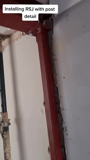 RSJ installation with post detail, #pauljamieconstruction #essexhomeextensions #essexrenovation #rsjinstall #rsj #structural #kitchendiner