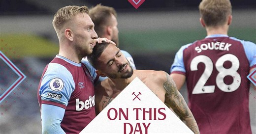 ON THIS DAY | LANZINI'S LATE, LATE GOAL STUNS SPURS - West Ham United FC