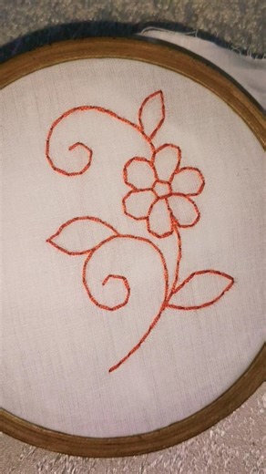 easy flower disign #trending #handbroidery #ytshorts #embroideryart