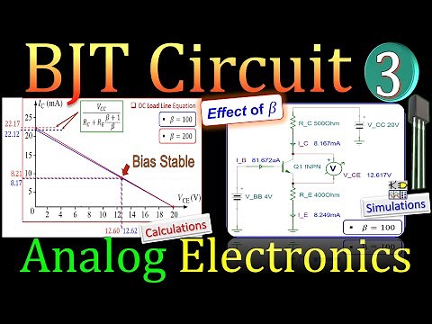 Bipolar Junction Transistor (BJT) Circuit 🌟 Effect of Current Gain Beta 💡 Example 3