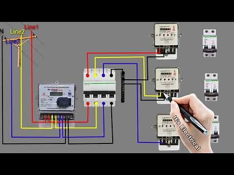 3 Phase Energy Meter To Single Phase Energy Meter Connection || It's Electrical ||