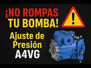 Avoid damaging your Rexroth A4VG pump! Professional pressure adjustment | Step by step