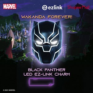 Calling all Wakandans! This Black Panther LED EZ-Link charm is not to be missed! With eyes that lights up with every tap, enjoy smooth travels with your favourite Marvel hero. Get yours now for only $29.90 each (no load value) starting 13 August at 12am on Shopee — https://bit.ly/blackpantherfb Terms and conditions apply. #EZLink #Marvel #BlackPanther #WakandaForever #Shopee | EZ-Link