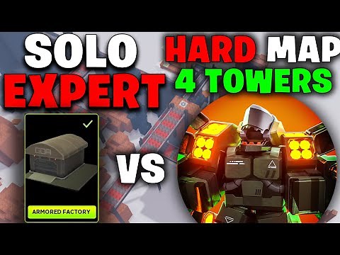 ARMORED FACTORY DESTROYS HARD MAP ON EXPERT MODE | TOWER DEFENSE X ROBLOX