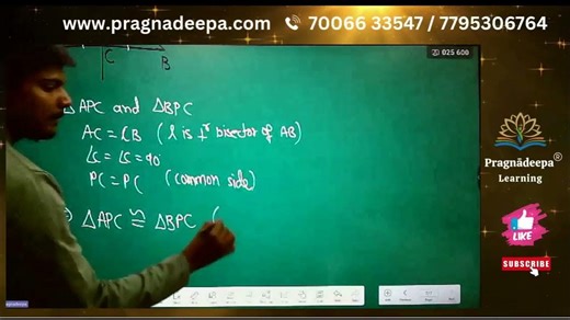 9 Maths Prove that a Point on Perpendicular Bisector is Equidistant from the Endpoints Geometry