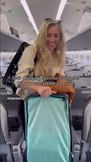 ✈️ HACK: PATENTED TOBIQ TROLLEY WITH TWO IN ONE SOLUTION TO THE EVER CHANGING CARRY ON STANDARDS.
