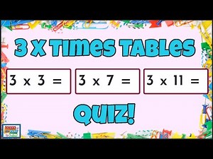 3 Times Tables Quiz /Multiplication Practise for Kids