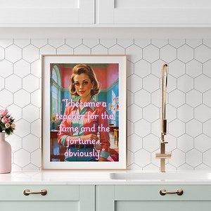 Funny Teacher Art Print: 1960s Style Classroom Decor (digital Download) - Etsy Canada
