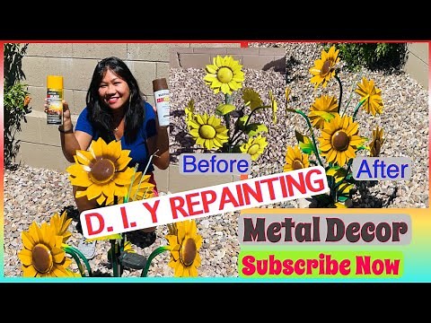 D.I.Y Repainting/How to Repaint Your Outdoor Metal Decor/Khryss Lawson Vlog