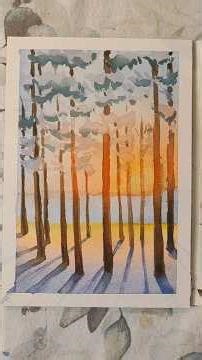 Winter watercolor tutorial