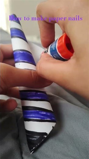 how to make paper nails #nails #viral #art