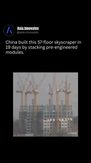 AI | Technology | Innovation on Instagram: "Building fast doesn’t automatically mean building poorly. Projects like this show how modular construction changes the rules: factory-built components, parallel workflows, and strict quality control — instead of everything happening on one chaotic site. This approach is already reshaping how cities in Asia scale housing and infrastructure under real pressure: population, time, and cost. Not hype. Not propaganda. Just a different system producing differ