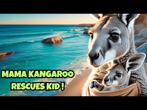 Mama kangaroo rescues kid (with dance)