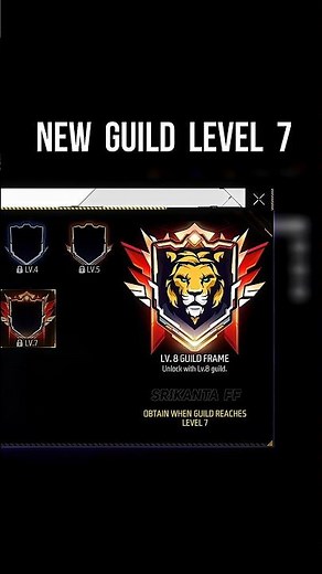 New Guild Level 7 🔥 Free Fire Guild Update | Level 7 Guild & Rewards #srikantaff