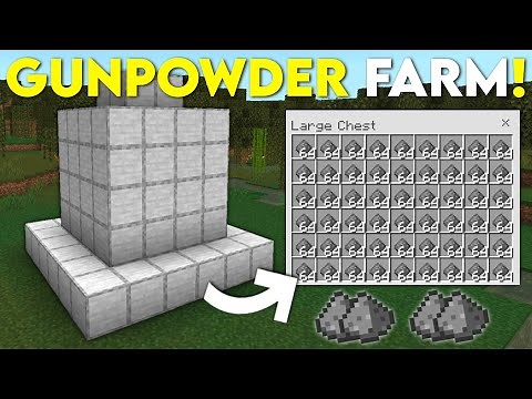 THE EASIEST GUNPOWDER FARM TUTORIAL In Minecraft Bedrock 1.21!