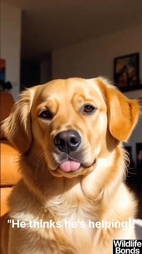 Goofy Golden Retriever 😄🐶 | Funny Close-Up Dog Moment in 8K Ultra HD