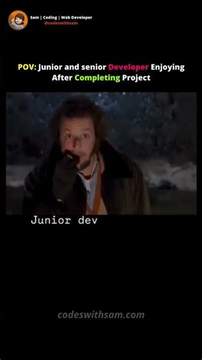 Junior And Senior Enjoying After Debugging | Codeswithsam #coding #programming #developer