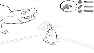 Orca goes into T Rex animation*