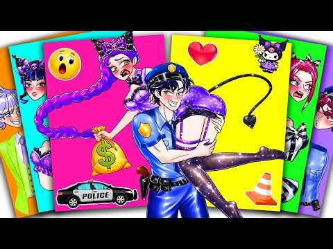 Let Me Go! POLICE JINU Catches RUMI HUNTRIX At The Bank - KPOP DEMON HUNTER | Sticker Book DIY