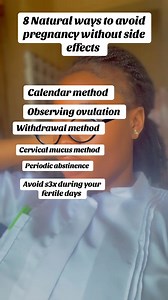 8 Natural ways to avoid pregnancy without side effects #highlightseveryone #reelsviralシ #reelsfypシ #viralreelschallenge #fypシ #health #everyone #explore | Nurse Nikky